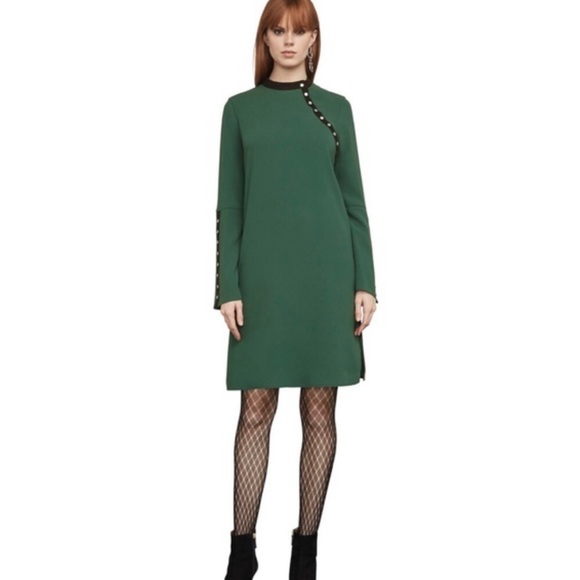 BCBGMAXAZRIA Kathryne Bell-Sleeve Snap Dress - Picture 2 of 8